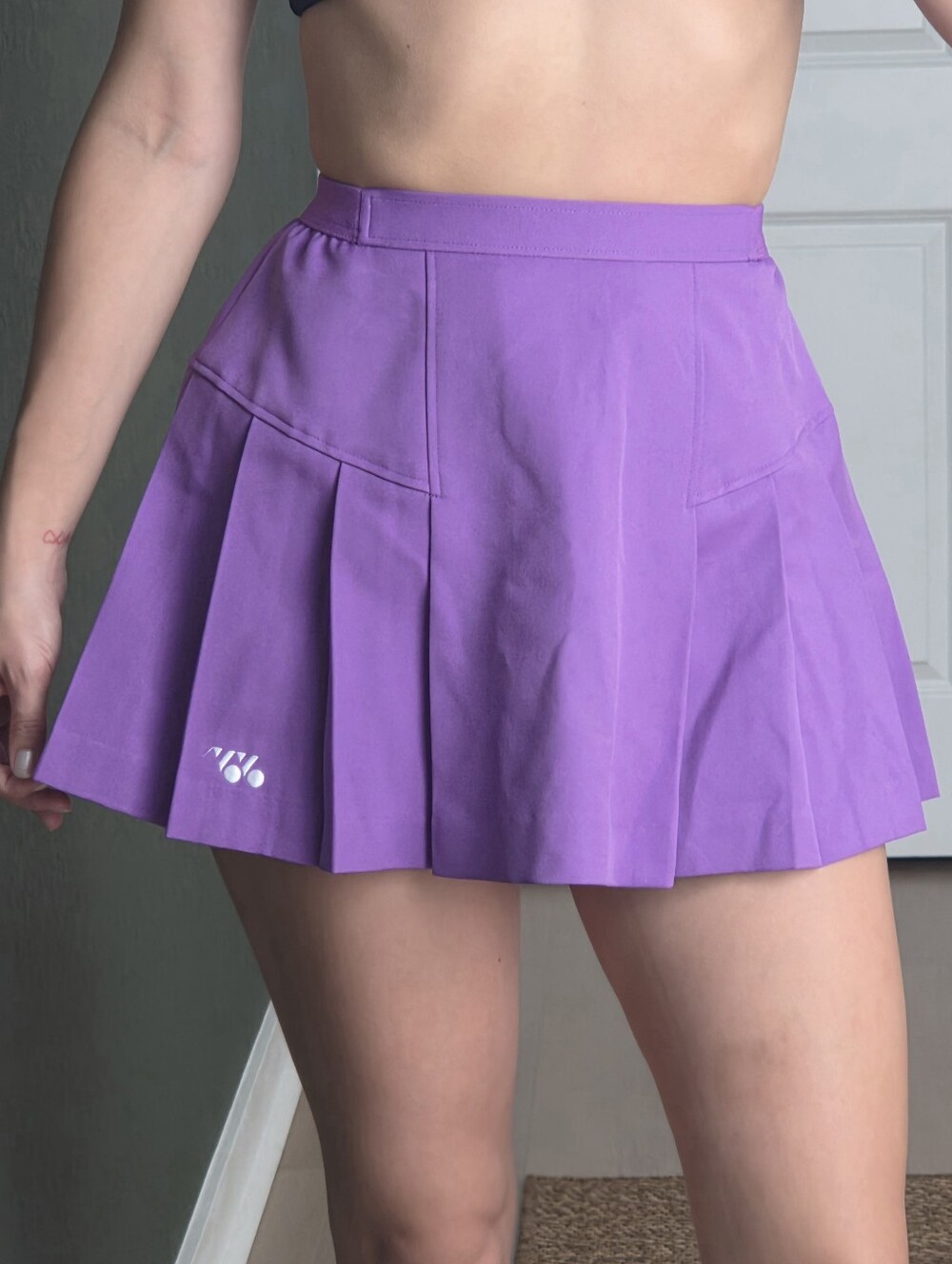 Yonex Pleated Tennis Skirt Highwaist Short XXS-XS Purple Zipper Made In Japan